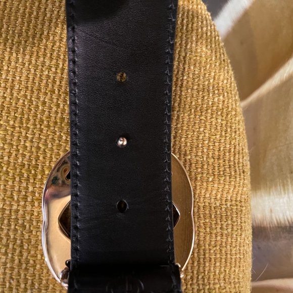 Woman\'s Black Gucci Signature Leather Belt main image 6